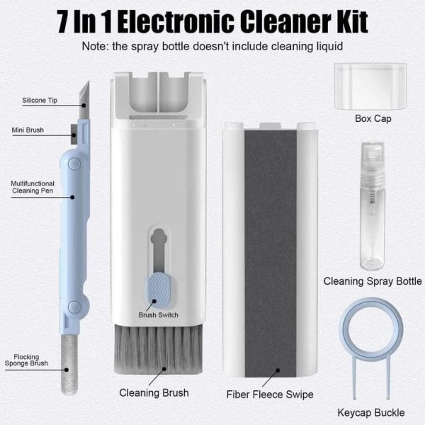 7-in-1 Headset & Keyboard Cleaning Kit | Multi-Functional Brush & Pen Cleaner for Earphones, Mobile, and Digital Devices