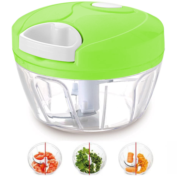 Speedy Chopper Manual Food Processor – Chop, Blend & Mix Vegetables, Fruits, Nuts & More