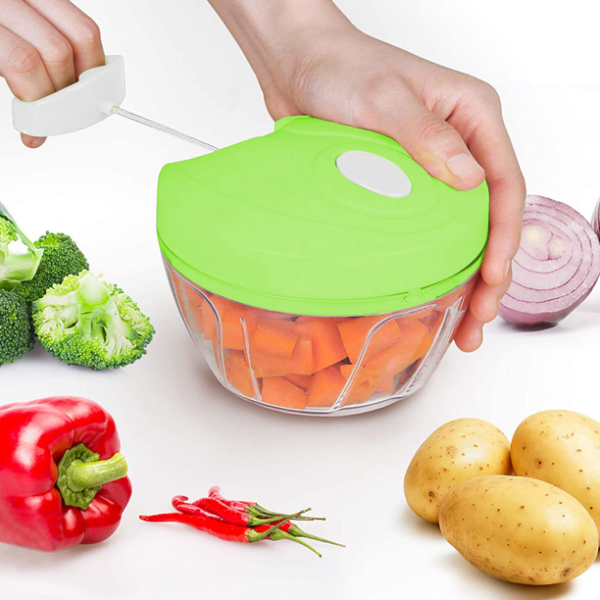 Speedy Chopper Manual Food Processor – Chop, Blend & Mix Vegetables, Fruits, Nuts & More